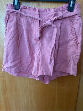 Naf naf shorts with ruffles salmon pink size  s - m